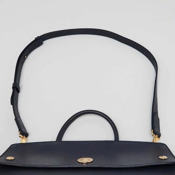 Burberry Blue Smooth Leather Small Elizabeth Tote Bag - Picture 4 of 12